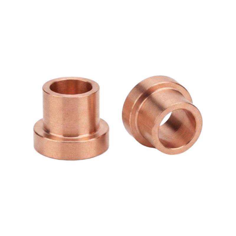 Custom CNC Turned Copper Flange Bushings