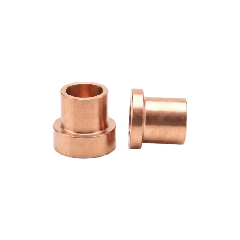 Custom CNC Turned Copper Flange Bushings