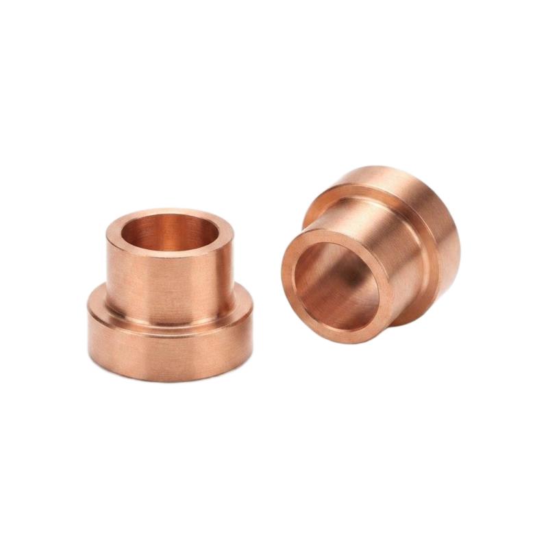 Custom CNC Turned Copper Flange Bushings