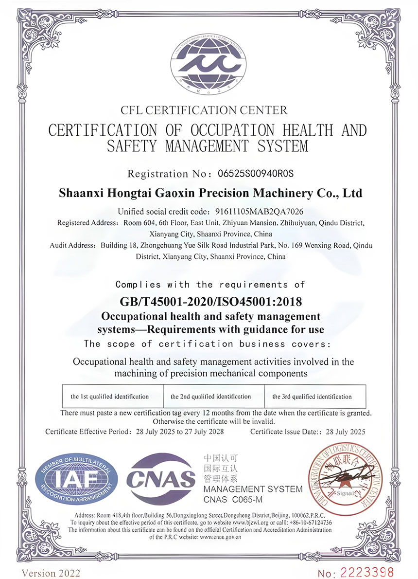 ISO 45001:2018 Certification of Occupation Health and Safety Management System