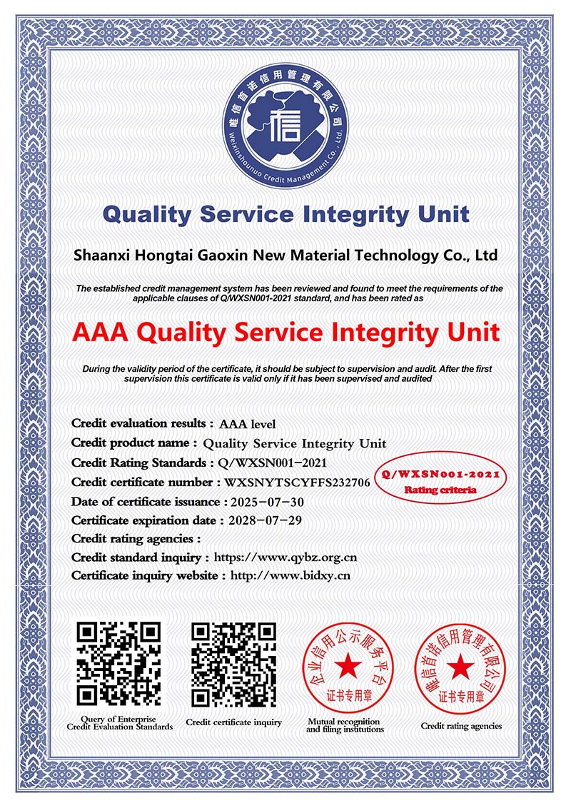 Quality Service Integrity Unit Certificate