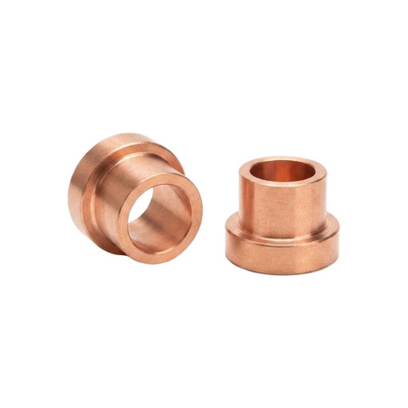 Custom CNC Turned Copper Flange Bushings